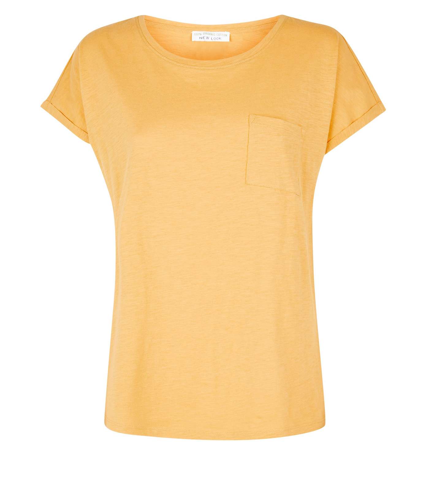Mustard Organic Cotton Pocket Front T-Shirt Image 4