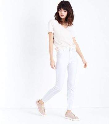 new look white jeans