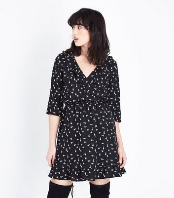 new look wrap floral dress