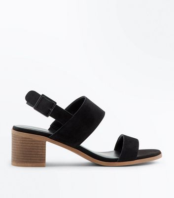 new look low block heel sandals