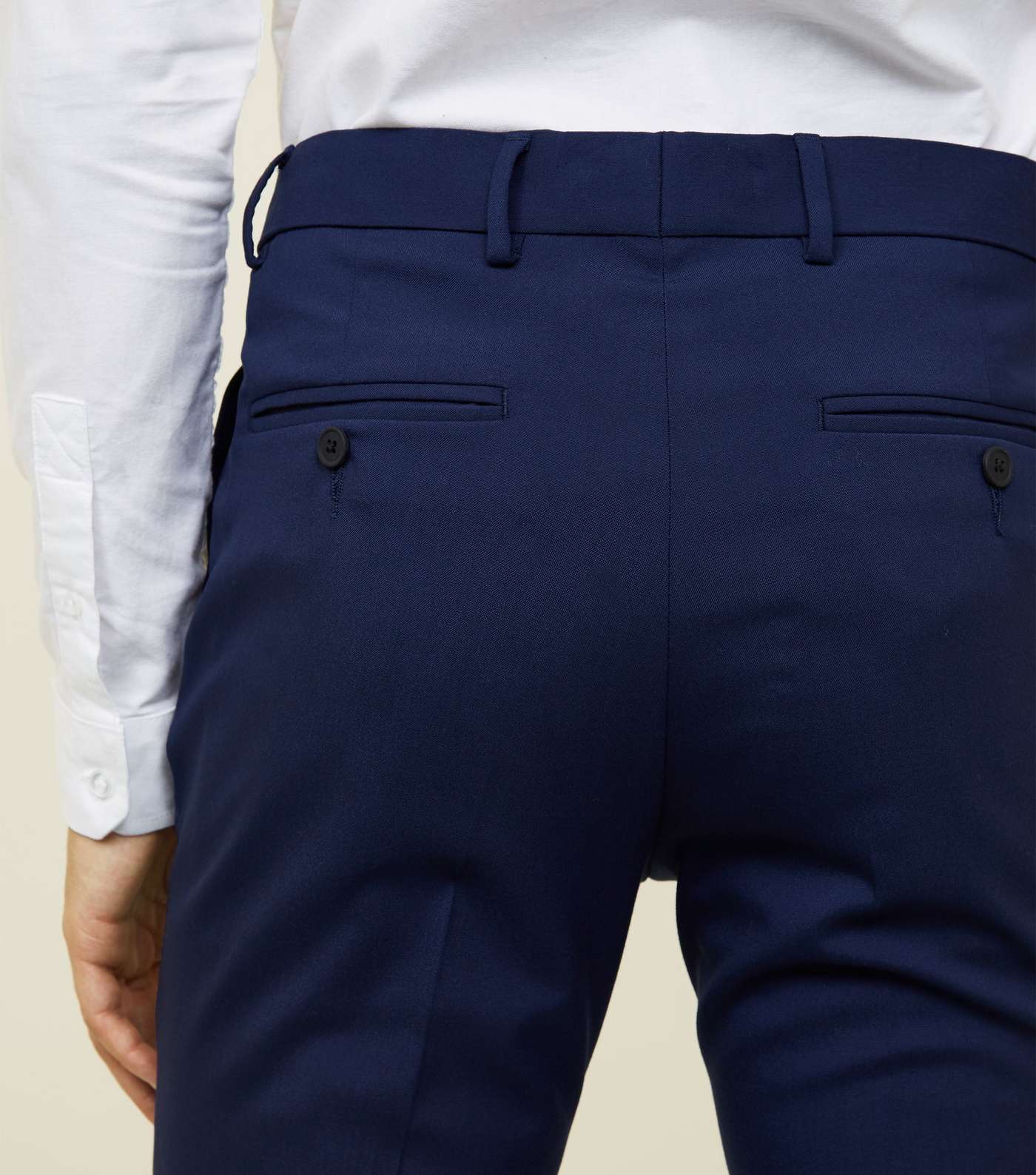 Bright Blue Slim Fit Suit Trousers Image 5
