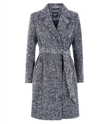 Petite Black Boucle Belted Coat | New Look Petite Black Boucle Belted Coat | New Look