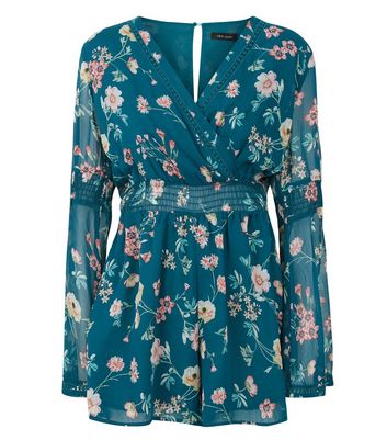 long sleeve playsuit new look