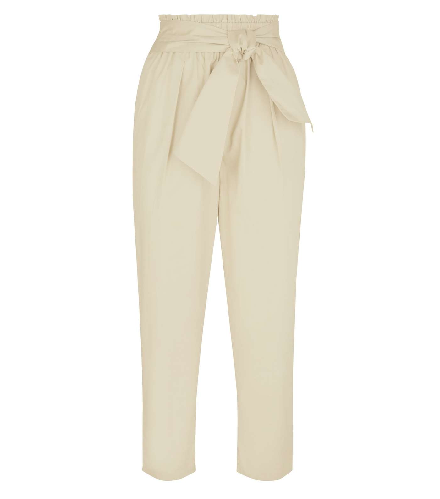 Stone Cotton Paperbag Trousers  Image 4