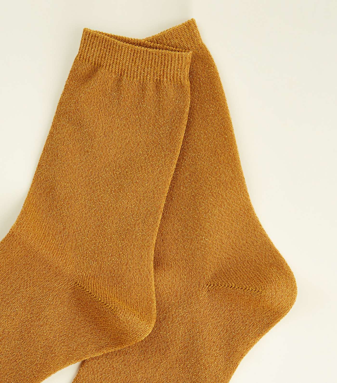 Gold Glitter Ankle Socks Image 3