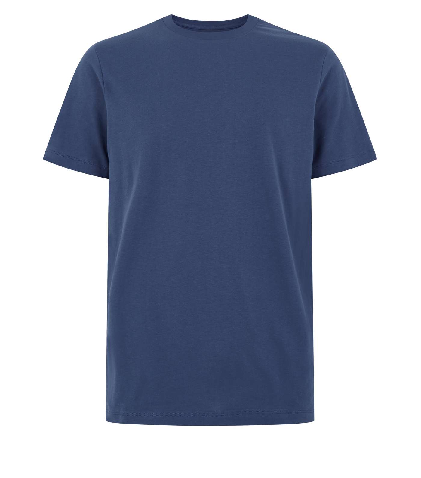 Blue Crew Neck T-Shirt Image 4