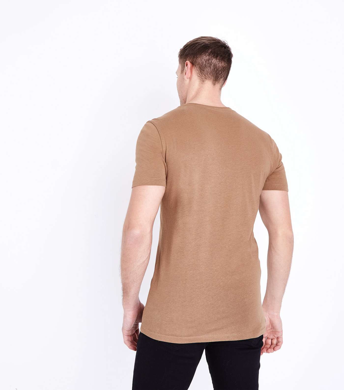 Camel Short Sleeve Muscle Fit T-Shirt Image 3