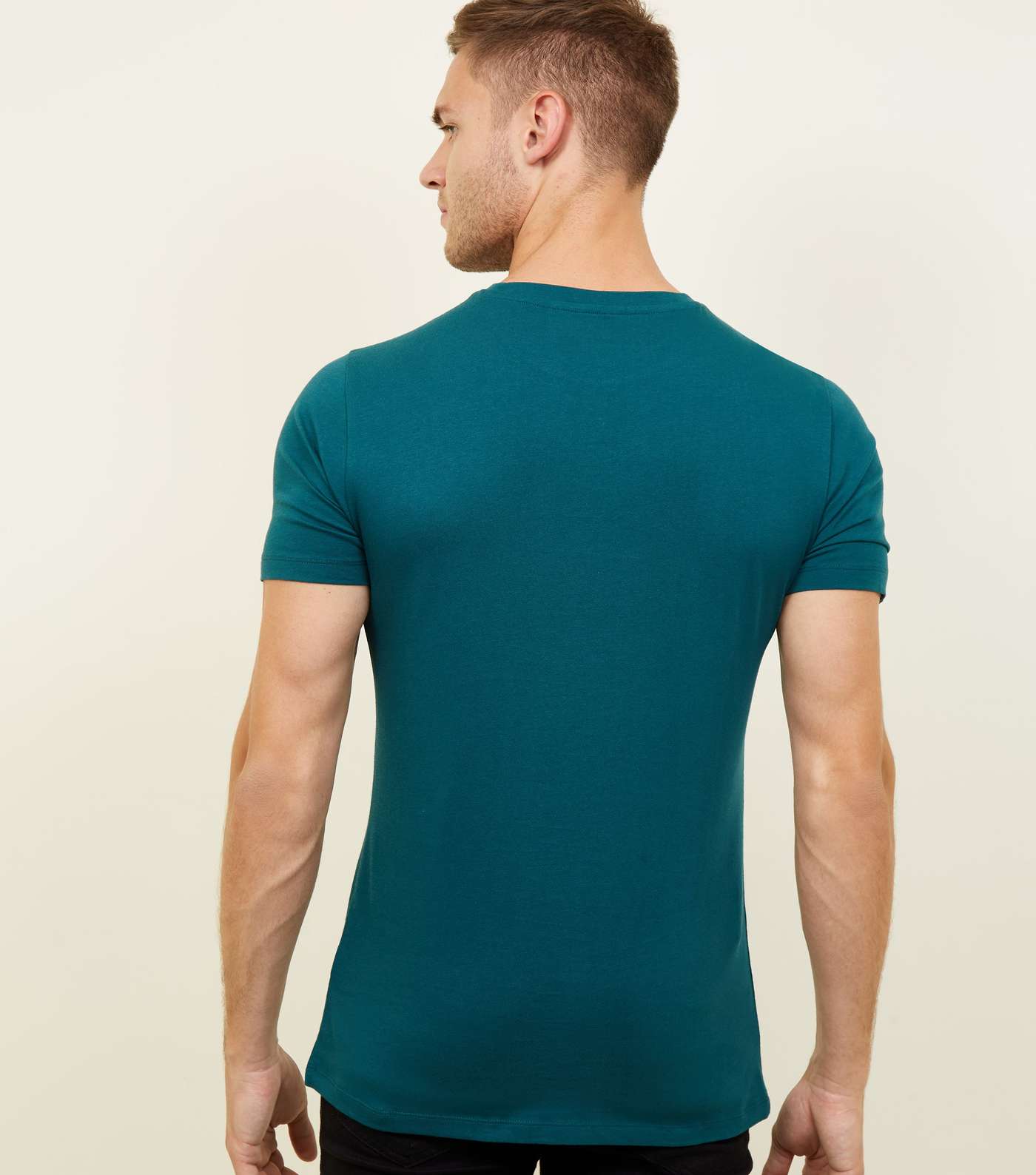 Teal Muscle Fit T-Shirt Image 3