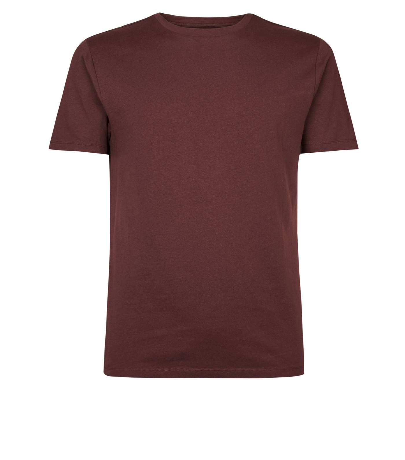 Burgundy Short Sleeve Muscle Fit T-Shirt Image 4