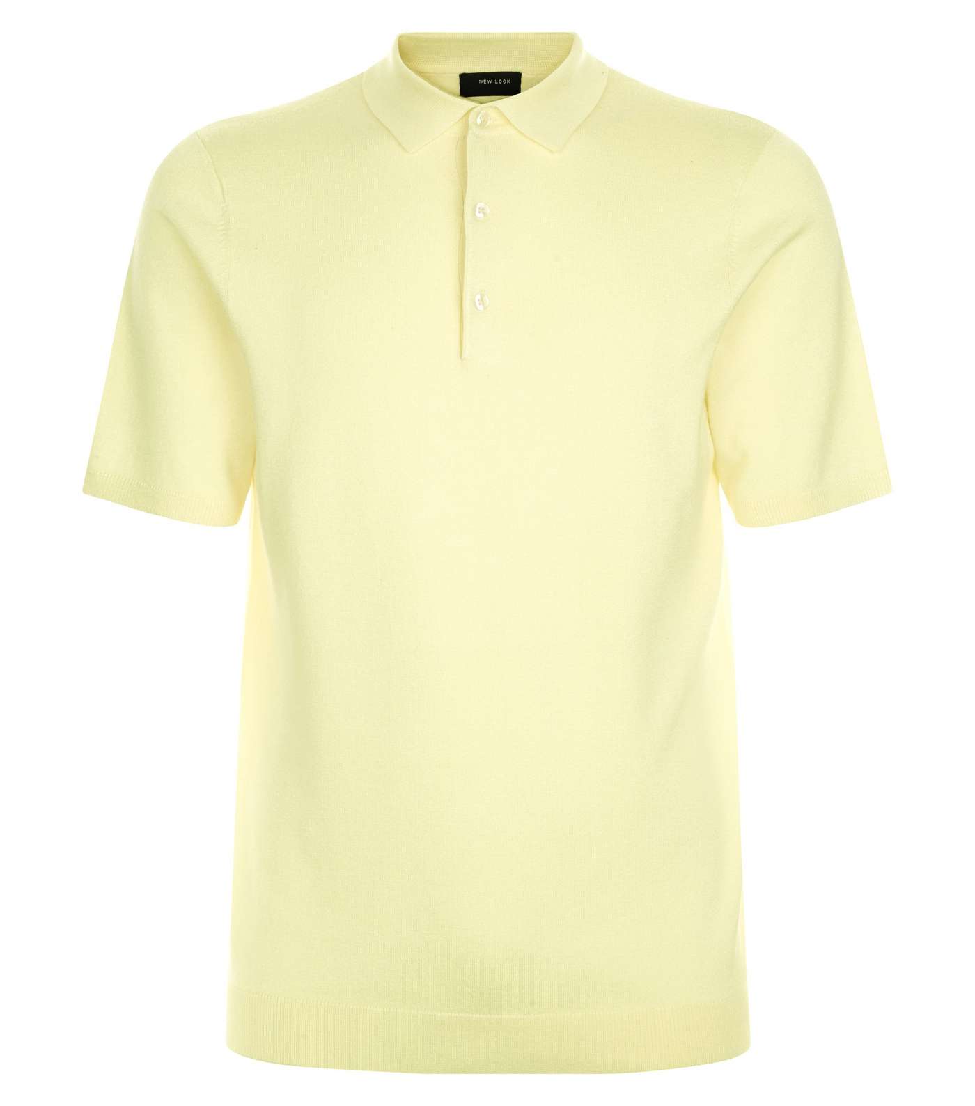 Pale Yellow Muscle Fit Polo Shirt Image 4
