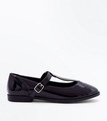 black patent shoes new look
