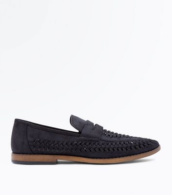 Black Woven Loafers | New Look