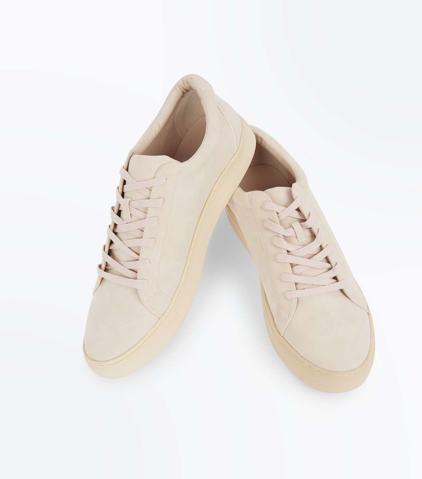 Pink Suedette Lace-Up Trainers Image 4