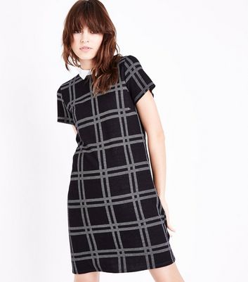 checked dress new look