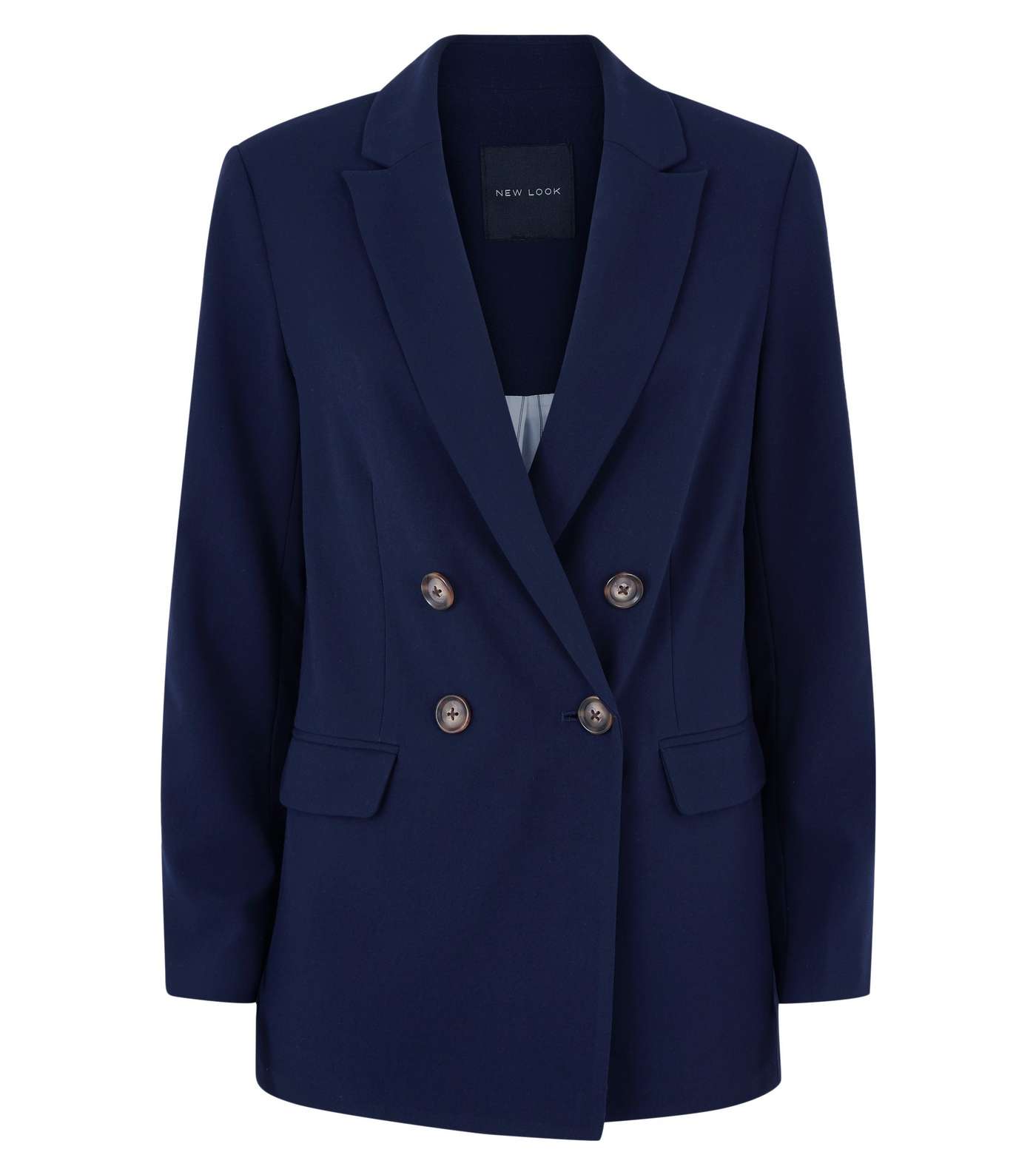 Navy Double Breasted Blazer Image 4