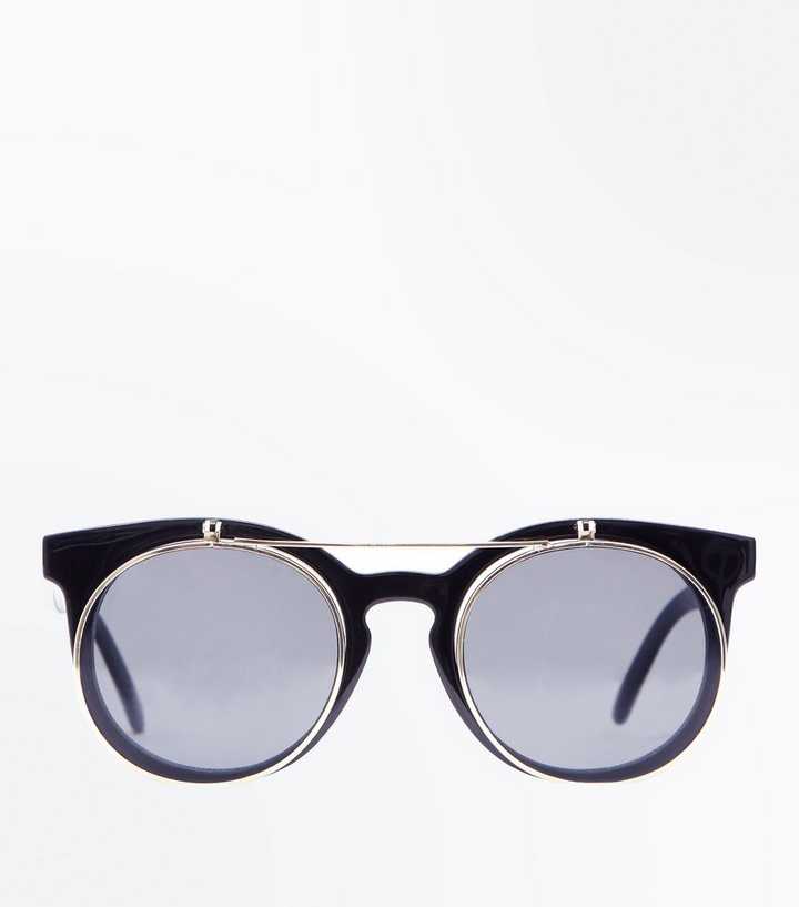 Schwarze Sonnenbrille mit klappbaren New Look | Gläsern