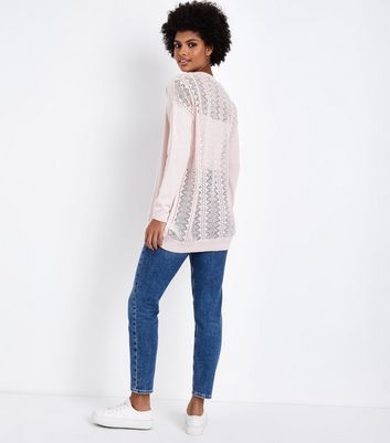 pale pink longline cardigan
