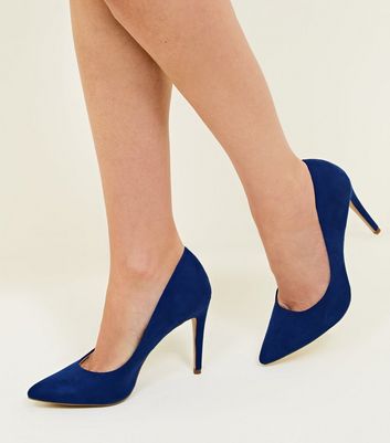 New look blue court shoes best sale