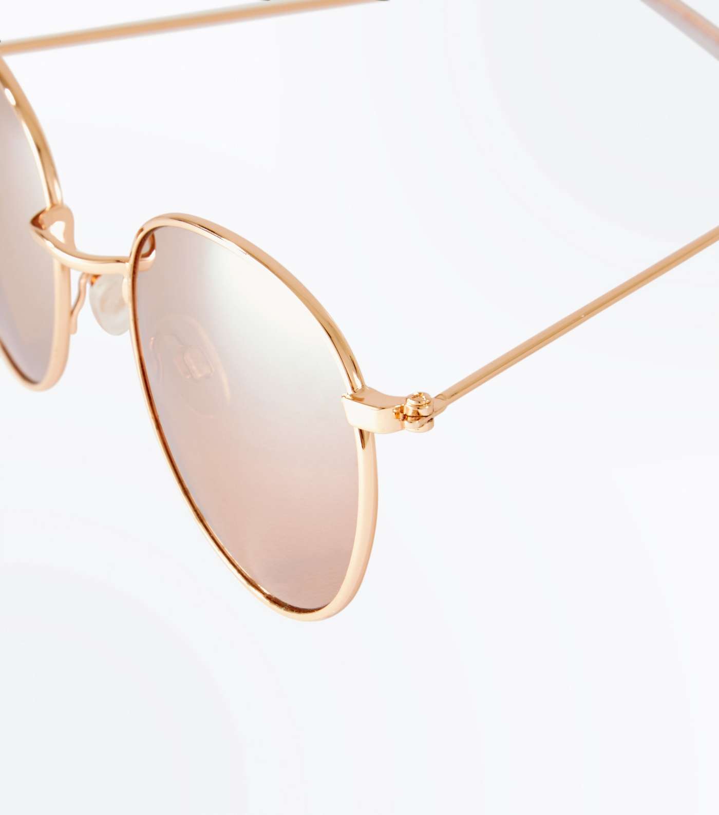 Rose Gold Metal Frame Sunglasses Image 4