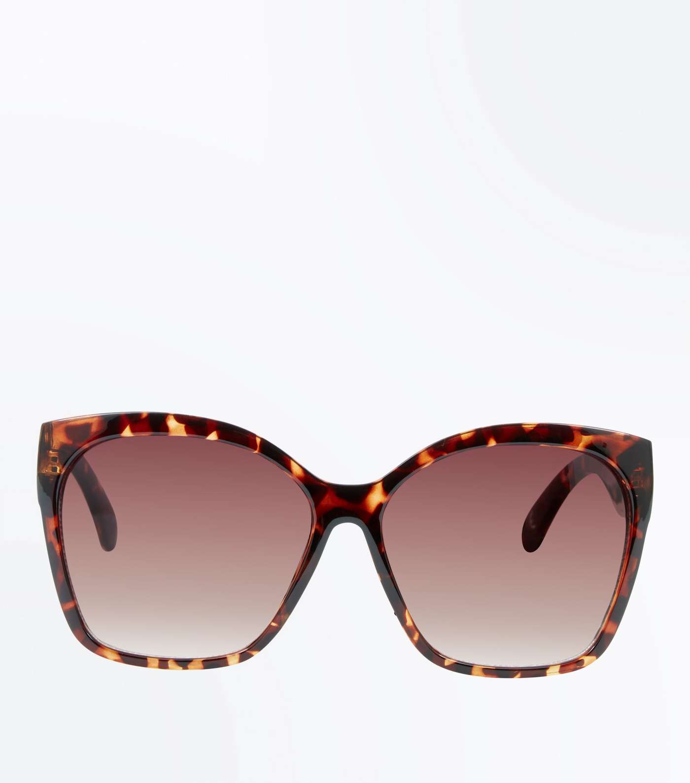 Dark Brown Tortoiseshell Oversized Sunglasses Image 3