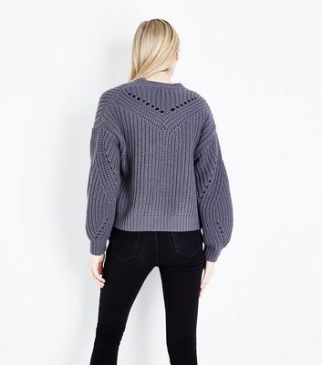 new look balloon sleeve cardigan