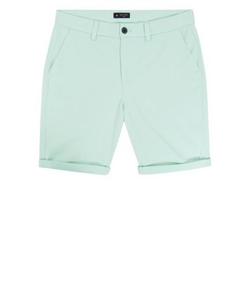 mint green chino shorts