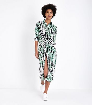 new look leaf print dress