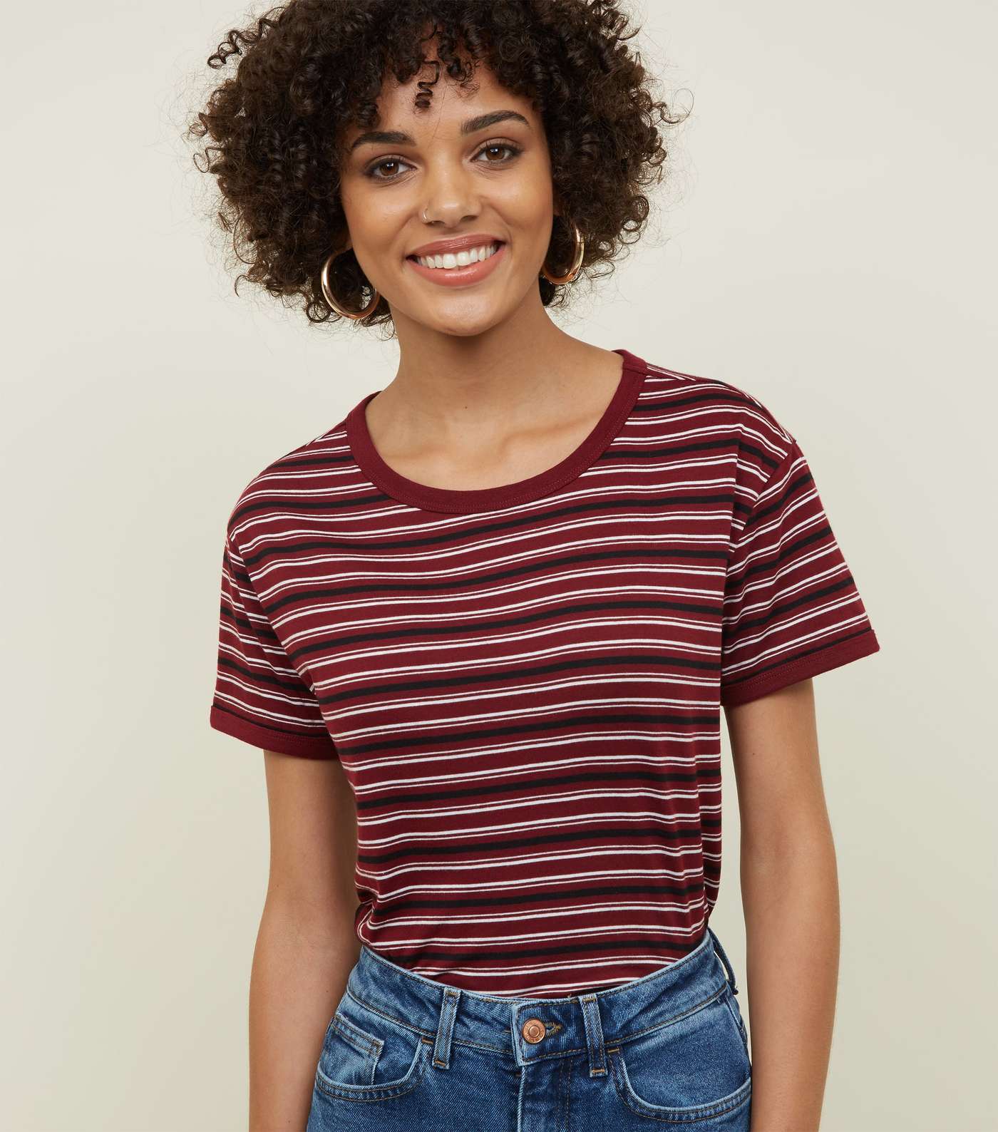 Red Stripe Ringer T-Shirt