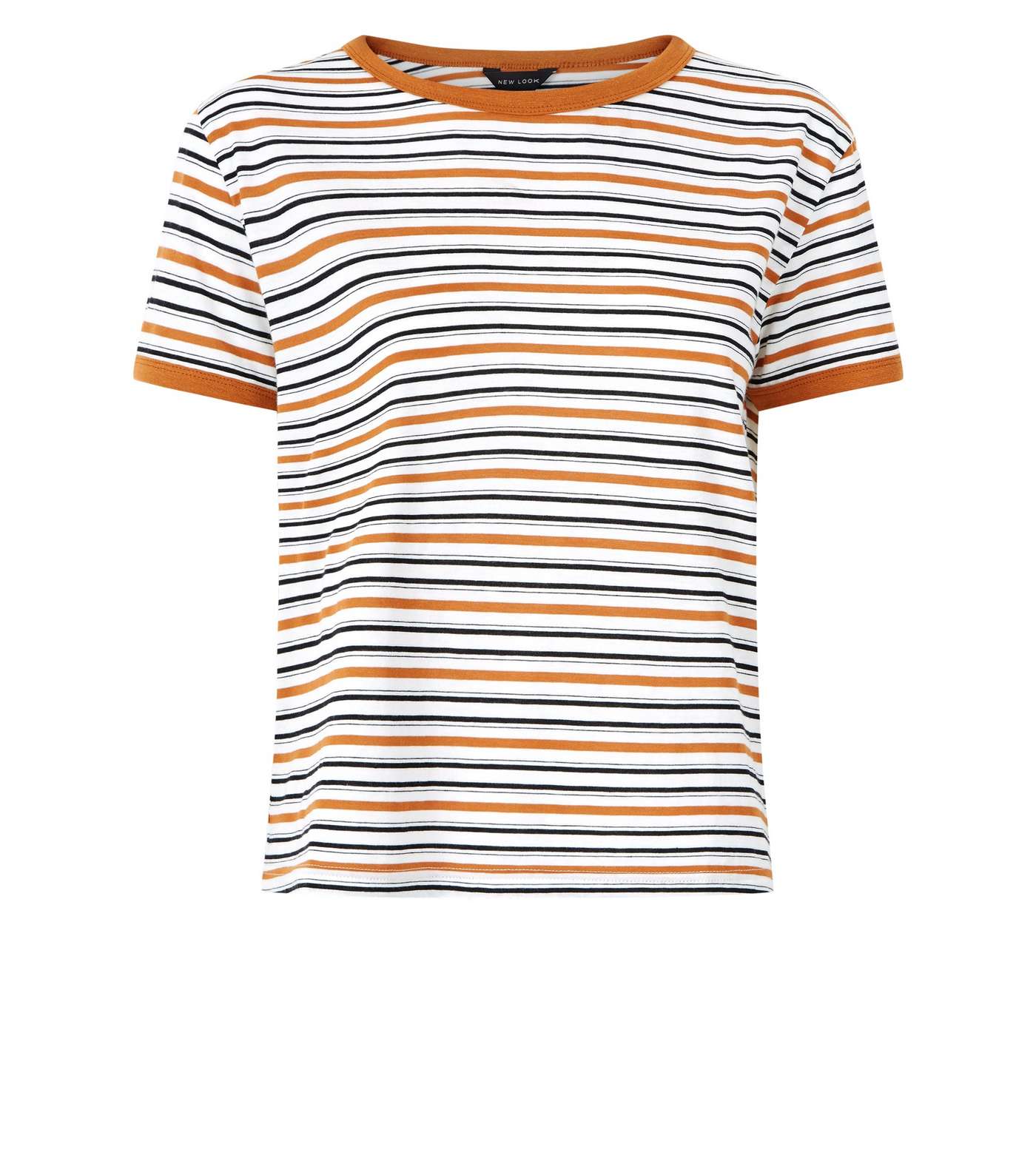 Mustard Stripe Ringer T-Shirt Image 4