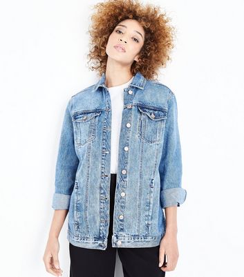 longline denim jacket new look