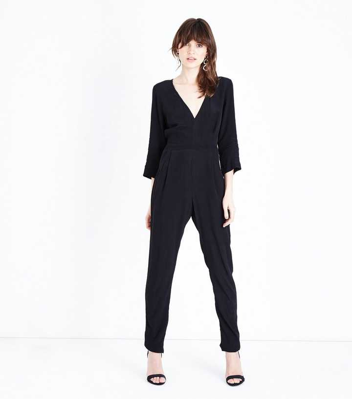 Tall Black Tapered Jumpsuit
