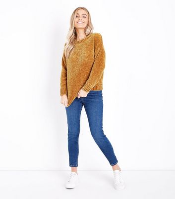 yellow chenille sweater