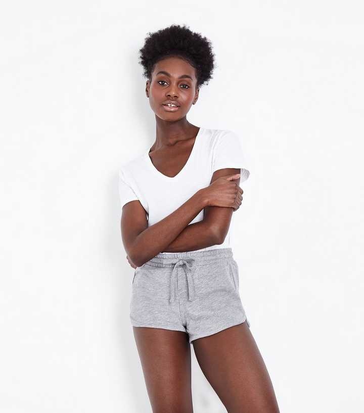 Grey Marl Jersey Runner Shorts