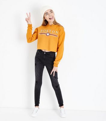 new look mustard hoodie