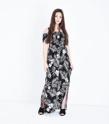 new look leaf print dress