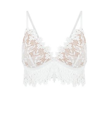 cream lace bra