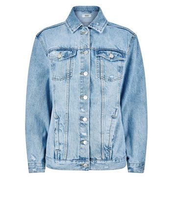 New look hot sale distressed denim jacket