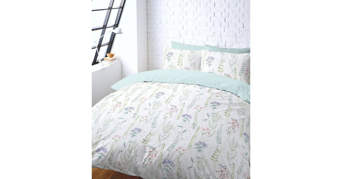 White Floral Cotton Double Duvet Set New Look