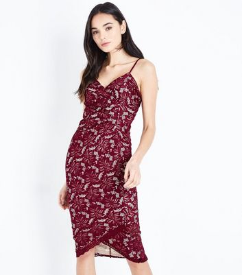 ax paris burgundy lace dress