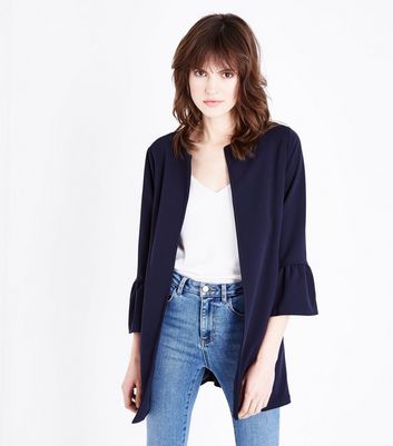 navy longline jacket womens
