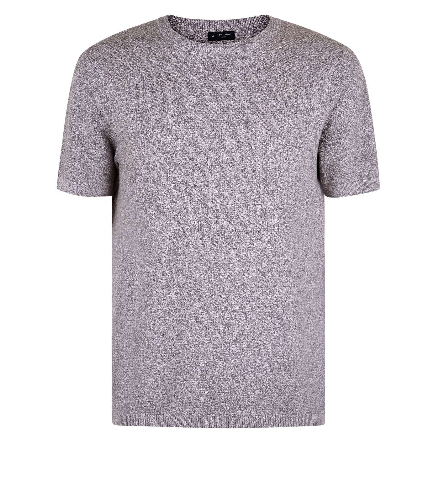 Grey Knit T-Shirt Image 4