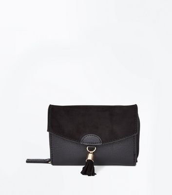 new look black tassel bag