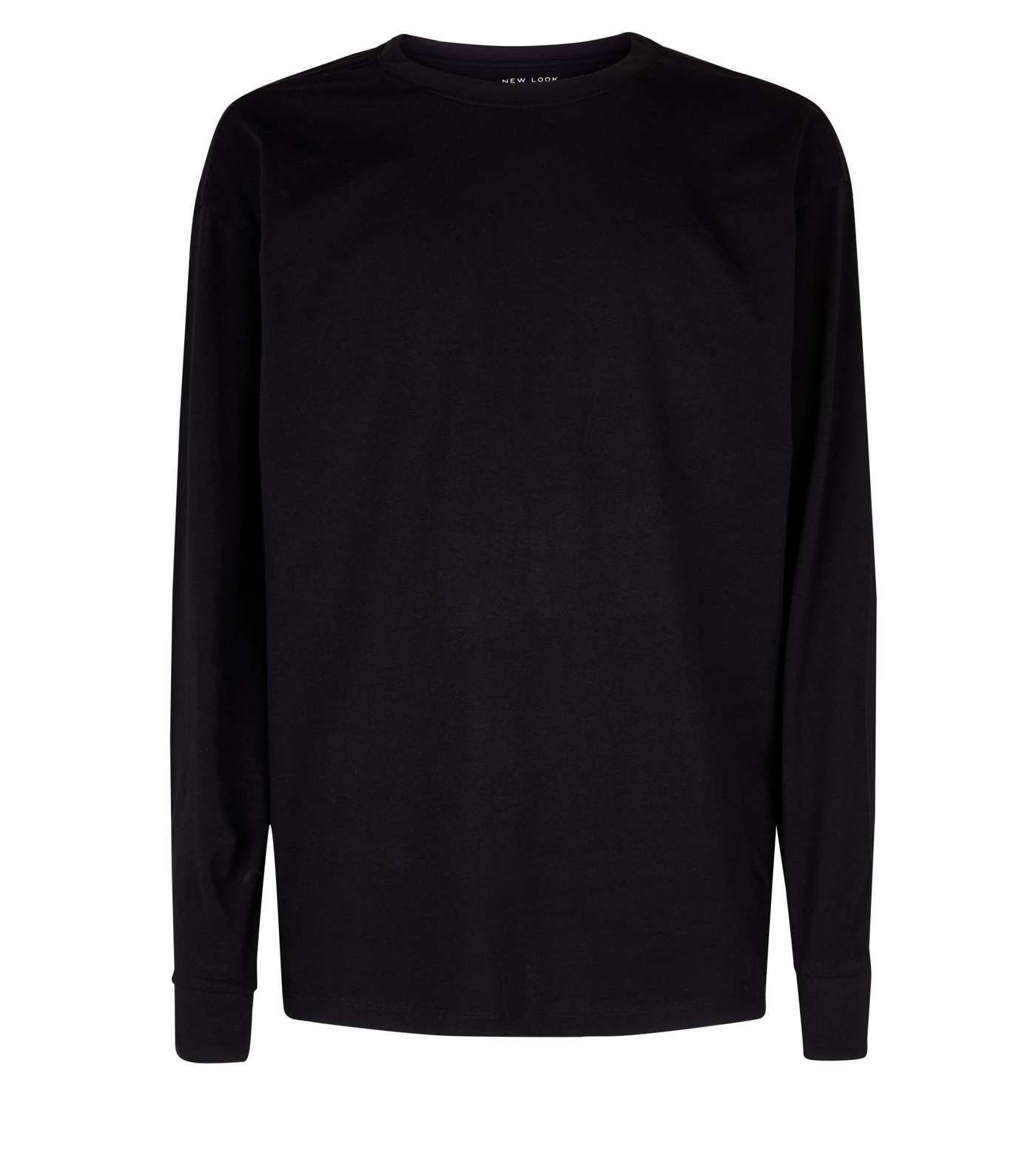 Black Cuffed Long Sleeve Oversized T-Shirt Image 4