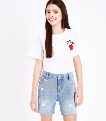 new look girls denim shorts