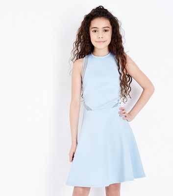 new look pale blue dress