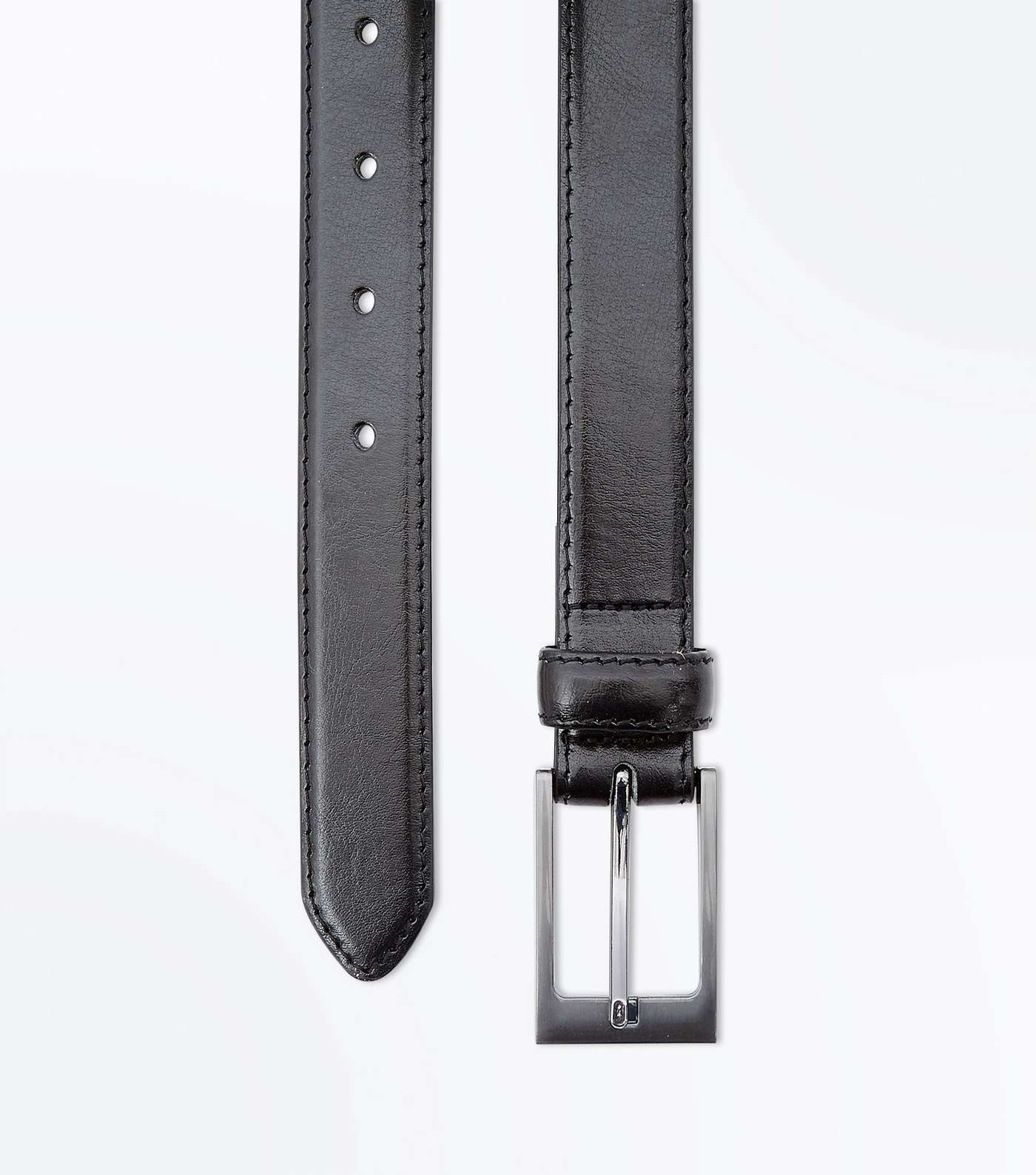 Black Leather-Look Formal Belt
