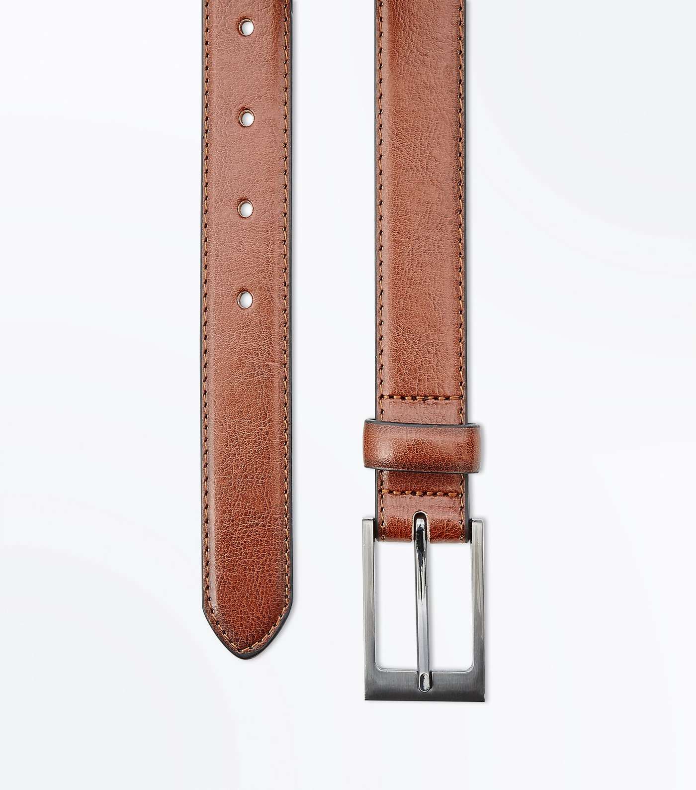 Tan Leather-Look Formal Belt
