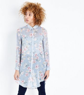 longline chiffon shirt