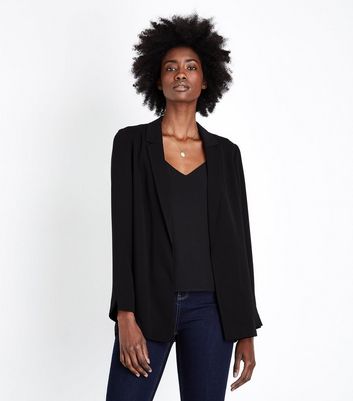 black crepe blazer