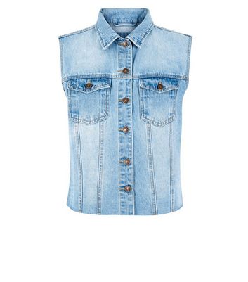 sleeveless denim jacket womens uk